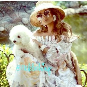 H&M NWT Romantic Boho Floral Balloon-sleeved sz M